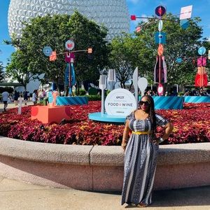 Brand New! Vibe Sportswear Blue and White Vertical Striped Maxi Dress Size 3X